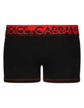 Two-way stretch cotton boxers - | Dolce & Gabbana