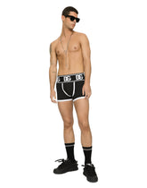 Two-way stretch jersey boxers with DG logo - | Dolce & Gabbana