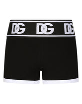 Two-way stretch jersey boxers with DG logo - | Dolce & Gabbana
