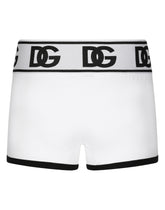 Two-way stretch jersey boxers with DG logo - | Dolce & Gabbana