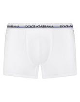 Two-way stretch jersey boxers with DG logo - | Dolce & Gabbana
