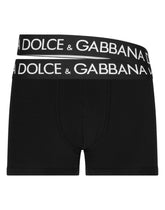 Two-way-stretch jersey boxers with double waistband - | Dolce & Gabbana
