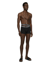 Two-way-stretch jersey boxers with double waistband - | Dolce & Gabbana