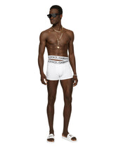 Two-way-stretch jersey boxers with double waistband - | Dolce & Gabbana