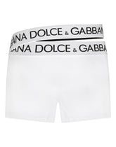 Two-way-stretch jersey boxers with double waistband - | Dolce & Gabbana