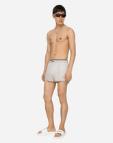 Short swim trunks with DG logo - | Dolce & Gabbana
