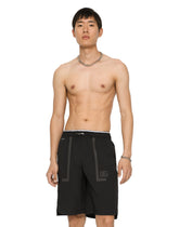 Long swim trunks with DG logo band - | Dolce & Gabbana