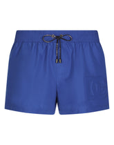 Short swim trunks with embossed DG logo - | Dolce & Gabbana