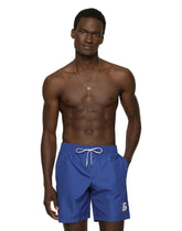 Mid-length swim trunks with DG logo print - | Dolce & Gabbana