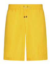 Long-leg swim trunks with embossed DG logo - | Dolce & Gabbana