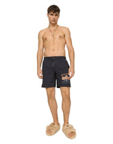 Mid-length printed swim trunks - | Dolce & Gabbana