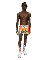 Short swim trunks with Carretto print - | Dolce & Gabbana
