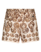 Coin print swim shorts - | Dolce & Gabbana