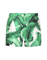 Swim shorts with banana tree print - | Dolce & Gabbana