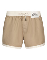 Swim shorts with contrasting borders - | Dolce & Gabbana