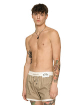 Swim shorts with contrasting borders - | Dolce & Gabbana