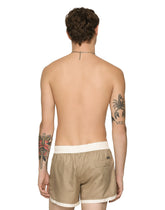 Swim shorts with contrasting borders - | Dolce & Gabbana