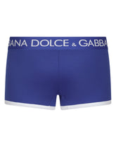 Two-way stretch jersey boxers with contrasting piping - | Dolce & Gabbana