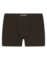 Two-way stretch jersey boxers with logo label - | Dolce & Gabbana