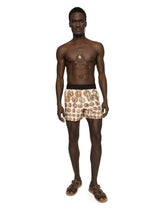Coin print silk shorts - | Dolce & Gabbana