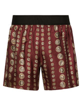 Coin print silk shorts - | Dolce & Gabbana