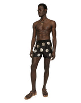 Coin print silk shorts - | Dolce & Gabbana