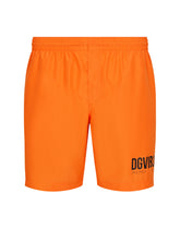 Mid-length swim trunks with DGVIB3 print and logo - | Dolce & Gabbana