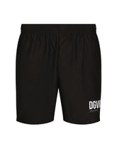 Mid-length swim trunks with DGVIB3 print and logo - | Dolce & Gabbana
