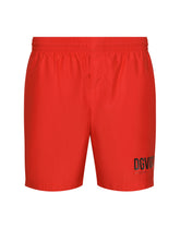 Mid-length swim trunks with DGVIB3 print and logo - | Dolce & Gabbana