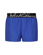 Short swim trunks with Dolce&Gabbana logo - | Dolce & Gabbana