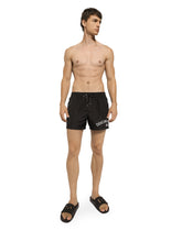 Short swim trunks with Dolce&Gabbana logo - | Dolce & Gabbana