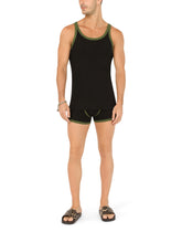Fine-rib stretch cotton singlet - | Dolce & Gabbana
