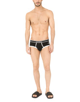 Solid-color and polka-dot-print stretch cotton Brando briefs two-pack - | Dolce & Gabbana