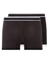 Solid-color and polka-dot-print stretch cotton boxers two-pack - | Dolce & Gabbana