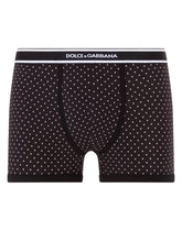 Solid-color and polka-dot-print stretch cotton boxers two-pack - | Dolce & Gabbana