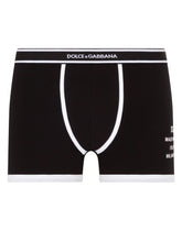 Solid-color and polka-dot-print stretch cotton boxers two-pack - | Dolce & Gabbana