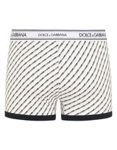 Two-pack plain and printed stretch cotton boxers - | Dolce & Gabbana
