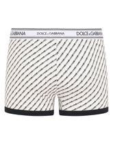 Two-pack plain and printed stretch cotton boxers - | Dolce & Gabbana