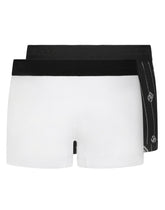 Two-pack solid-color and printed stretch cotton boxers - | Dolce & Gabbana