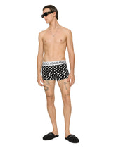 Two-pack solid-color and printed stretch cotton boxers - | Dolce & Gabbana