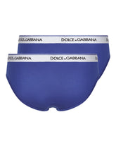 Two-pack mid-length cotton jersey briefs - | Dolce & Gabbana