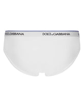 Two-pack mid-length cotton jersey briefs - | Dolce & Gabbana
