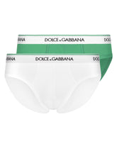 Two-pack mid-length cotton jersey briefs - | Dolce & Gabbana