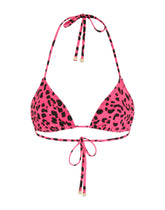 Triangle bikini top with neon leopard print - | Dolce & Gabbana