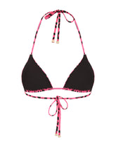 Triangle bikini top with neon leopard print - | Dolce & Gabbana