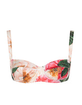 Camellia-print satin balconette bra - | Dolce & Gabbana