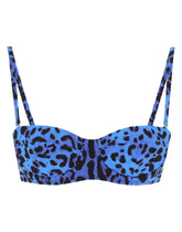 Balconette bikini top with neon leopard print - | Dolce & Gabbana