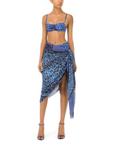 Balconette bikini top with neon leopard print - | Dolce & Gabbana