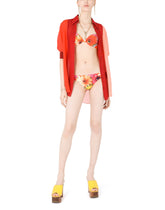 Push-up bikini top with gerbera-daisy print - | Dolce & Gabbana