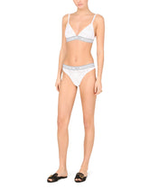 Non-underwired lace bra with branded elastic - | Dolce & Gabbana